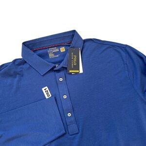 Polo Ralph Lauren Men's XXL Classic Golf Polo Shirt bright blue long sleeves